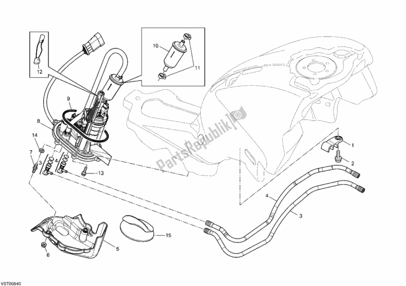 Tutte le parti per il Pompa Di Benzina del Ducati Monster 795 EU Thailand 2012
